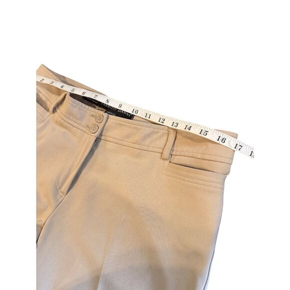 Fabrizio Gianni Womens Beige Double Button Closure Classic Fit Pants Size 12 - Picture 5 of 8